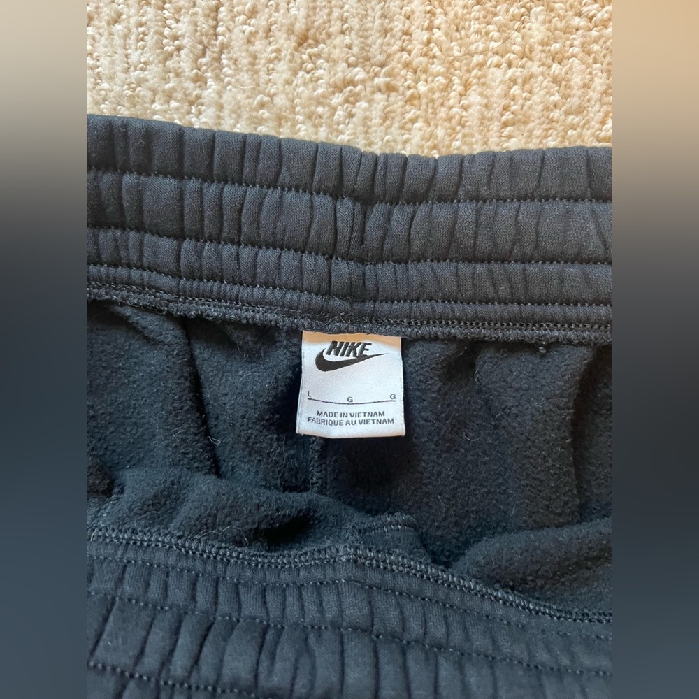 Nike Black Jogger Sweatpants with Swoosh - Picture 3 of 4